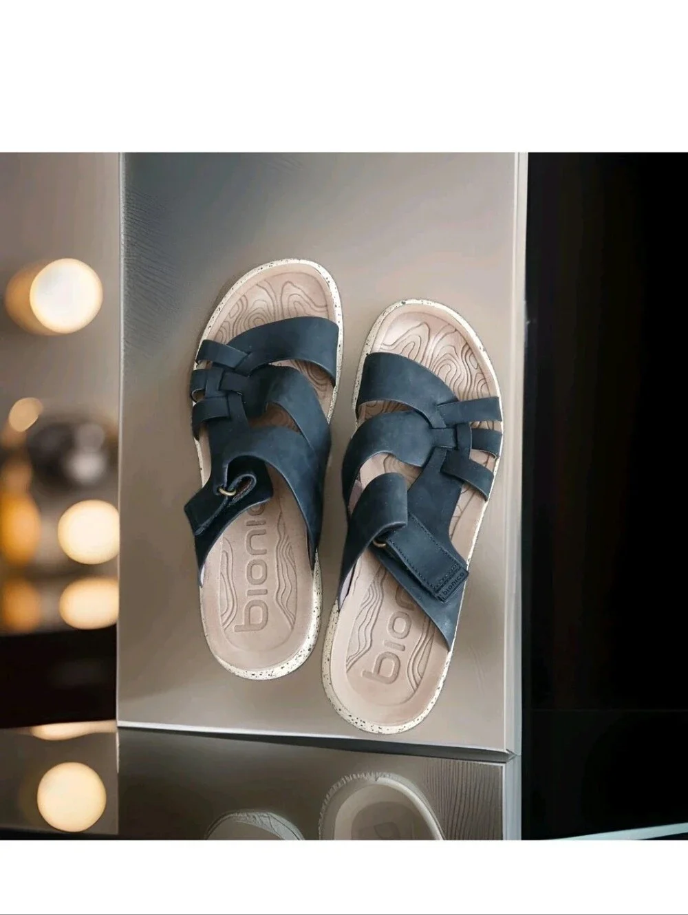 Bionica Women's Sandals Comfort Open Toe  Casual Comfort Size 11 Black.